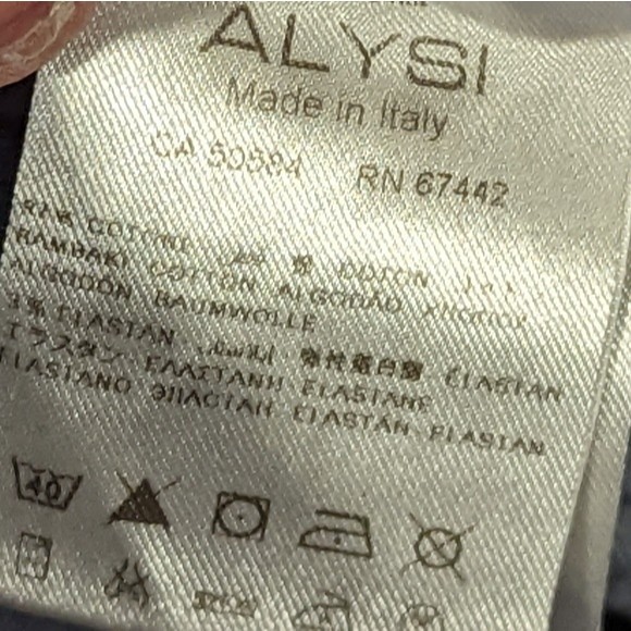 Alysi Cotton Mid Rise Straight Leg Chino Pants Size 29 Gray - Picture 9 of 15